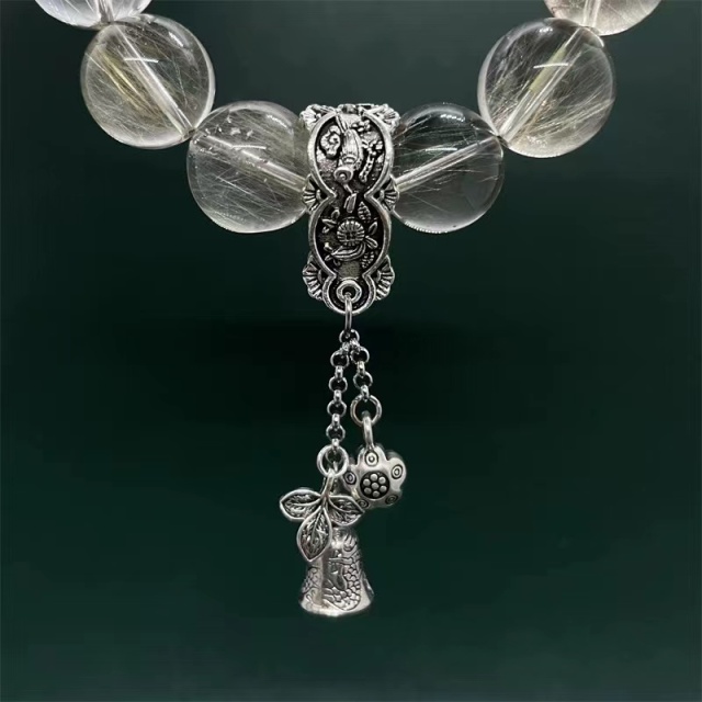 Crystal DIY accessories, Tibetan distressed retro style, butterfly flower tiao, bell bracelet chain, bead bracelet accessories