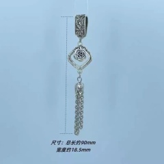 Crystal DIY Long Tassel Pendant Vintage Craft Lotus Lift Slip Personality Pendant Copper Accessories
