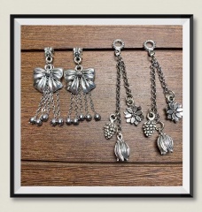 Retro silver, popular butterfly tassels, beads, bracelets, crystals, DIY copper accessories