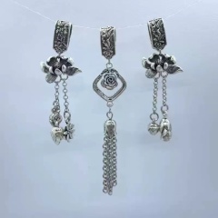 Crystal DIY Long Tassel Pendant Vintage Craft Lotus Lift Slip Personality Pendant Copper Accessories