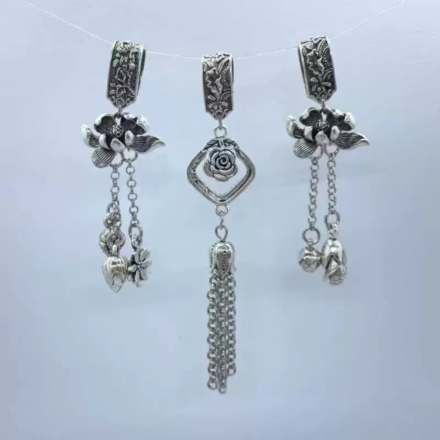 Crystal DIY Long Tassel Pendant Vintage Craft Lotus Lift Slip Personality Pendant Copper Accessories