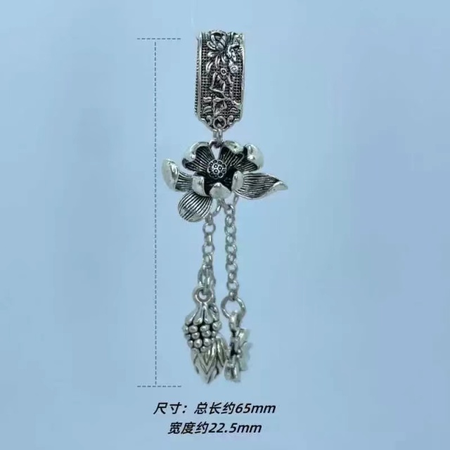 Crystal DIY Long Tassel Pendant Vintage Craft Lotus Lift Slip Personality Pendant Copper Accessories
