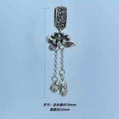Crystal DIY Long Tassel Pendant Vintage Craft Lotus Lift Slip Personality Pendant Copper Accessories