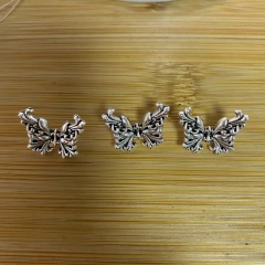 Color-retaining imitation retro silver crystal bracelet flower holder bead spacer DIY copper accessories