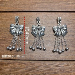 Retro silver, popular butterfly tassels, beads, bracelets, crystals, DIY copper accessories