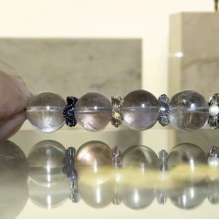 High color retention 10mm wave spacer Personality and versatility Crystal bracelet DIY accessories accessories