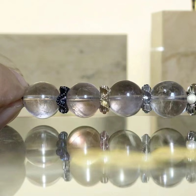 High color retention 10mm wave spacer Personality and versatility Crystal bracelet DIY accessories accessories