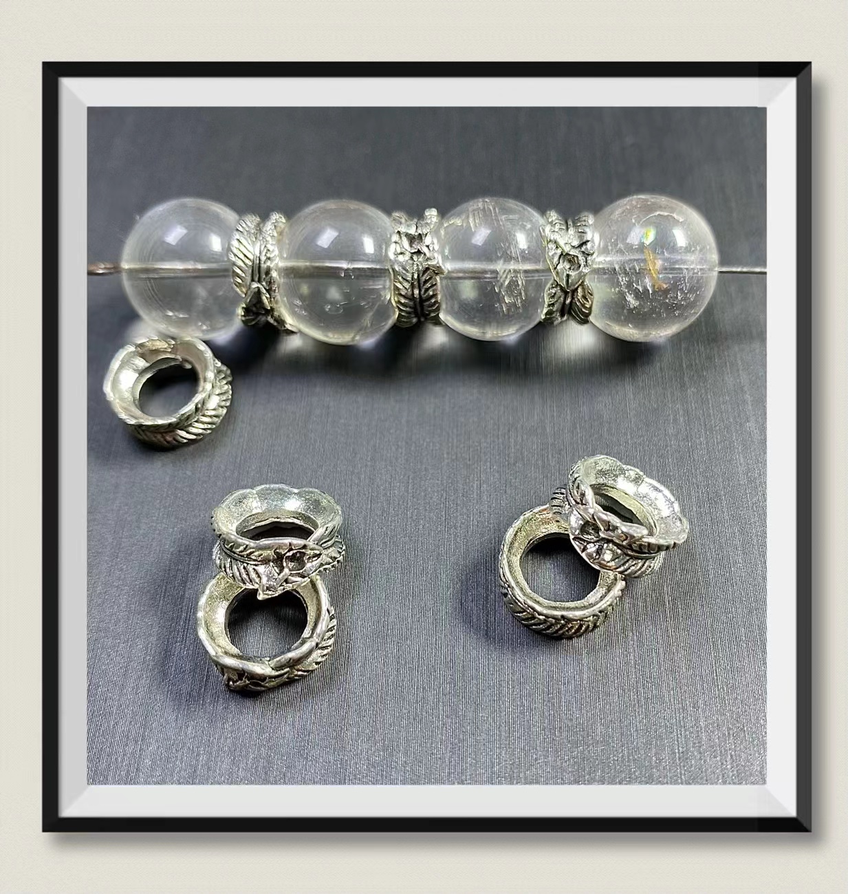 High color retention feather bead spacer accessories DIY hand string loose bead accessories