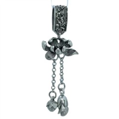 Crystal DIY Long Tassel Pendant Vintage Craft Lotus Lift Slip Personality Pendant Copper Accessories