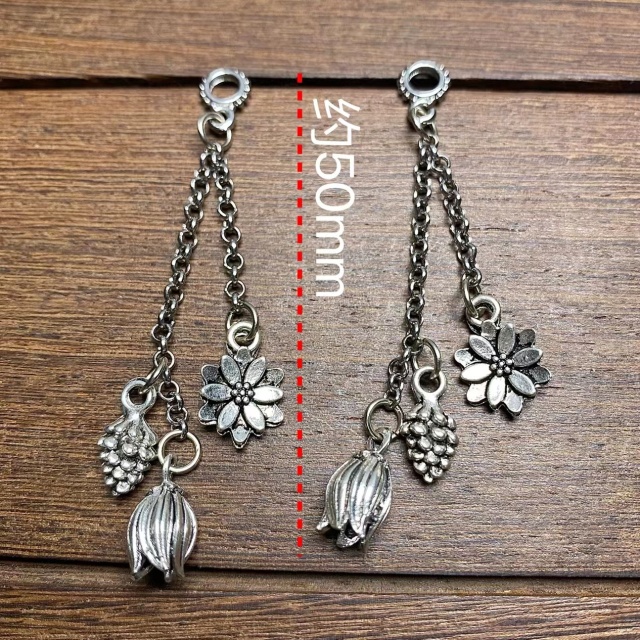 Retro silver, popular butterfly tassels, beads, bracelets, crystals, DIY copper accessories