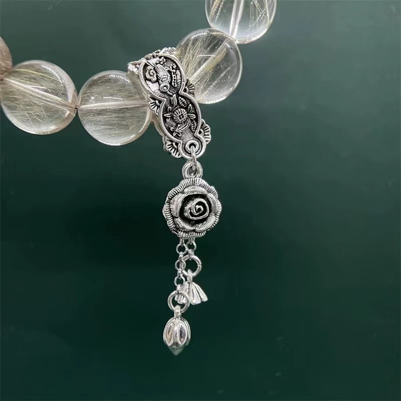 Crystal DIY accessories, Tibetan distressed retro style, butterfly flower tiao, bell bracelet chain, bead bracelet accessories