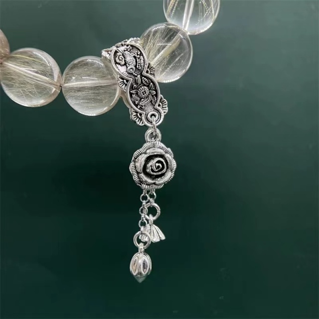Crystal DIY accessories, Tibetan distressed retro style, butterfly flower tiao, bell bracelet chain, bead bracelet accessories