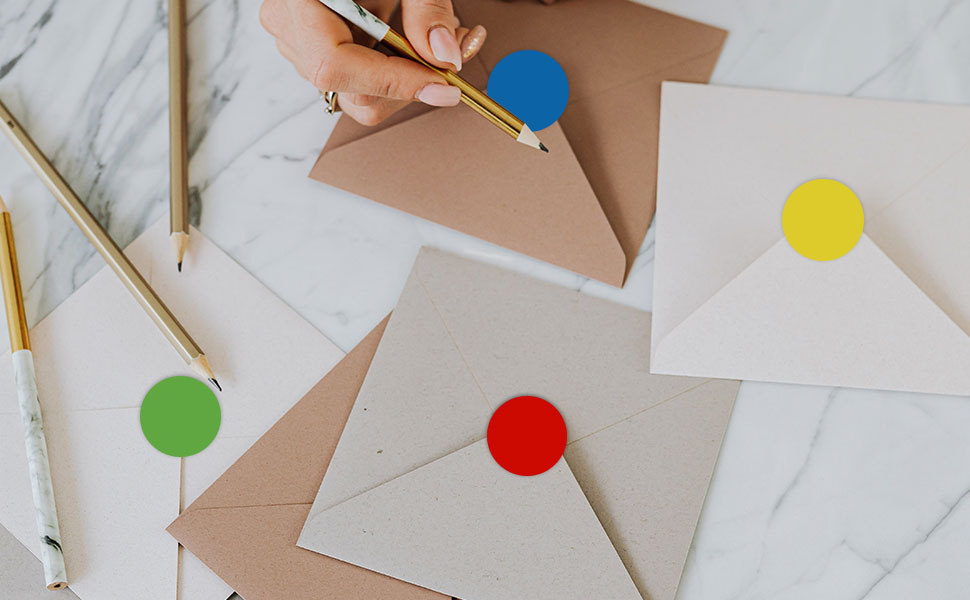 colored dot stickers