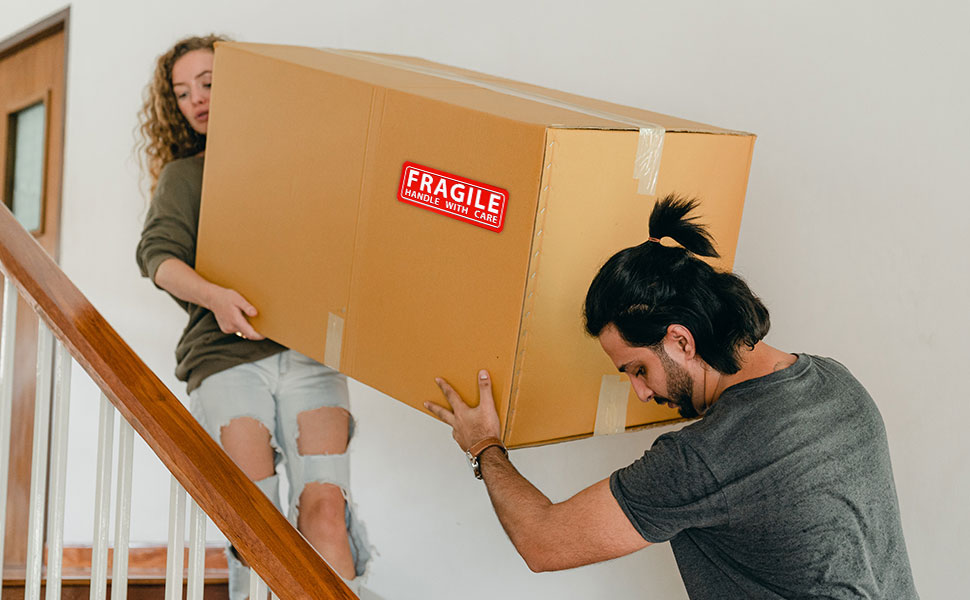 1x3 sticker this side up move warning