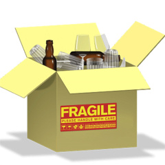 1000pcs Fragile Stickers 1x3 Inch