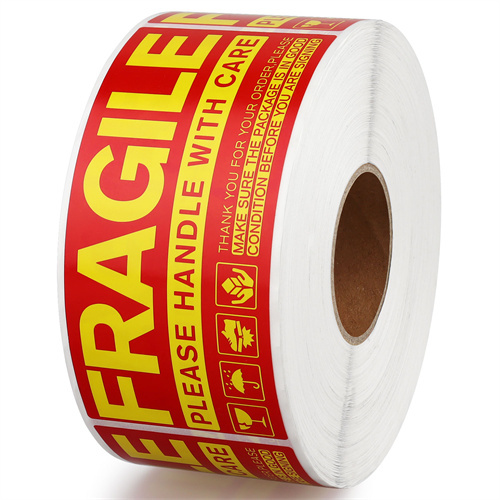 1000pcs Fragile Stickers 1x3 Inch
