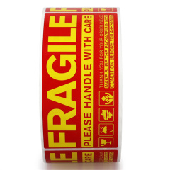 1000pcs Fragile Stickers 1x3 Inch