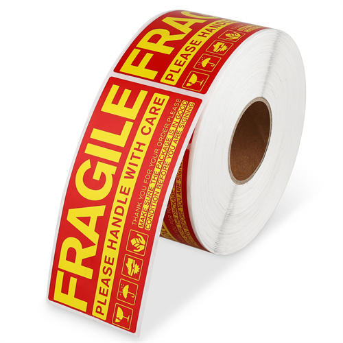 1000pcs Fragile Stickers 1x3 Inch