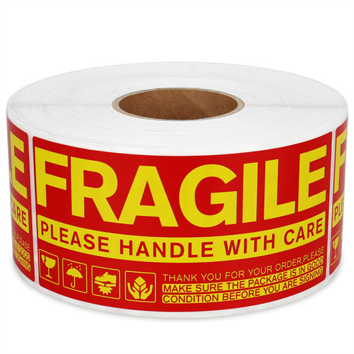 1000pcs Fragile Stickers 1x3 Inch