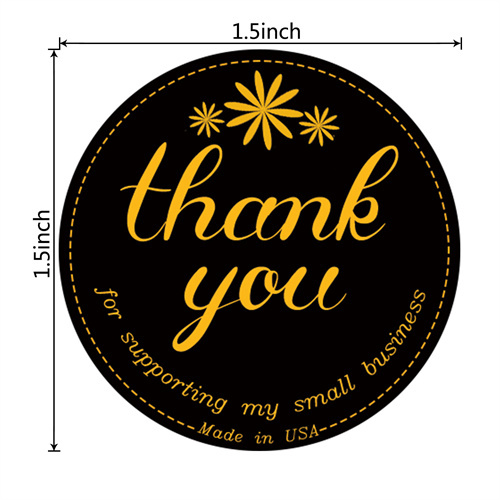 Thank You Stickers Roll 1.5 inch