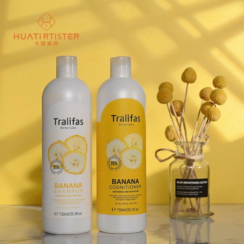 Huati Sifuli Tralifas banana arganoil keratin collagen leave in hair growth shampoo and conditioner cream