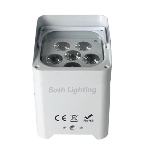 10pcs with case Smart DJ s6 uplighting Battery Wireless DMX Wifi Remote Led Wedding Uplighting 6x18w RGBWAUV 6in1 LED Par DJ uplighting
