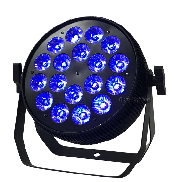 4 Pack 18*18w RGBWA+UV Slim LED Par Light Sound Activated Stage disco Lights