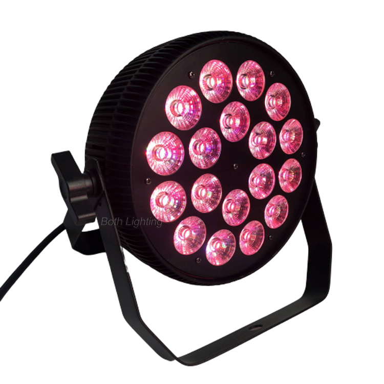 4 Pack 18*18w RGBWA+UV Slim LED Par Light Sound Activated Stage disco Lights