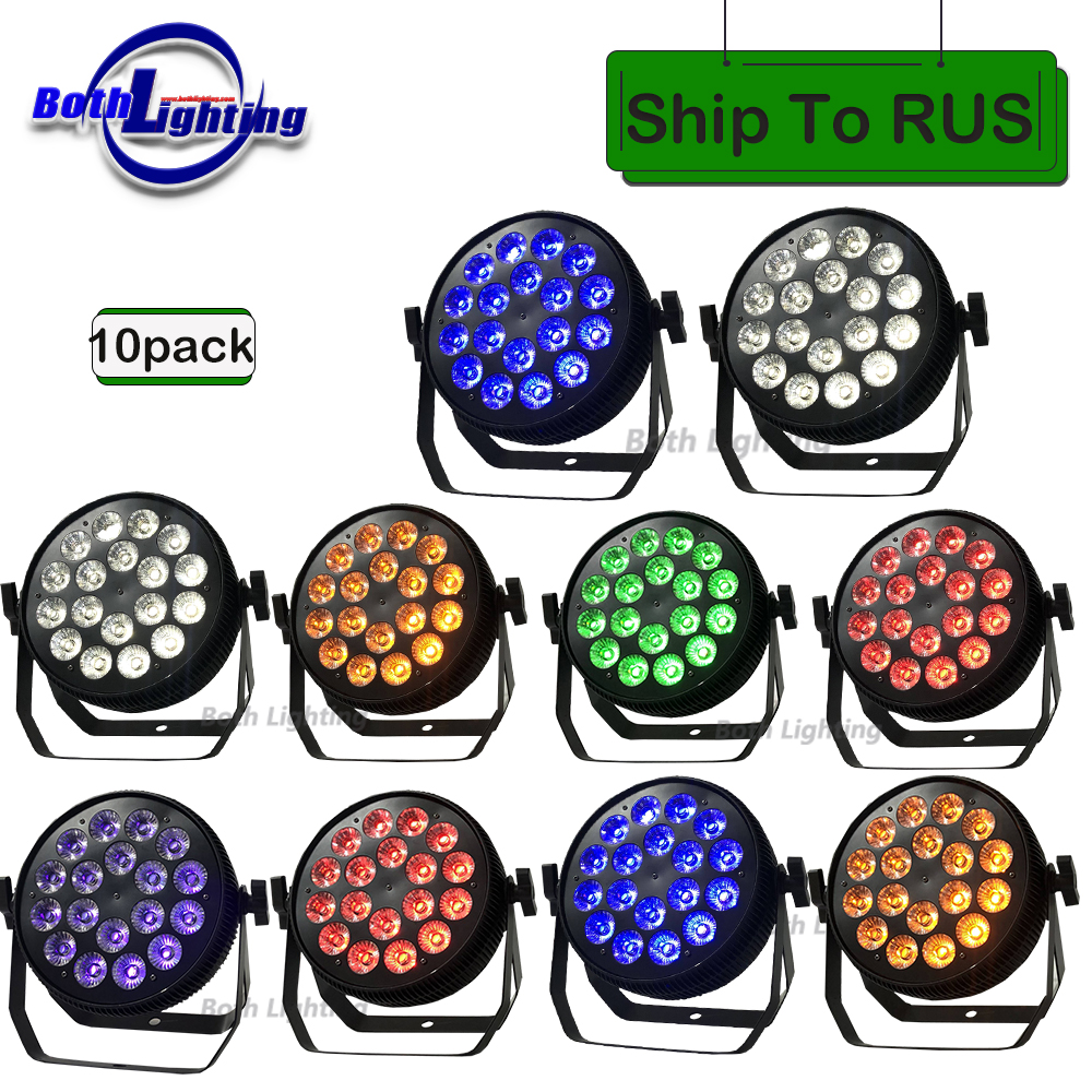 10pcs RGBWA UV 18*18w Led Par Can Stage Light Dmx Control Dj Disco Party Wedding Church light