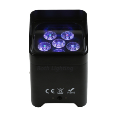 8pcs with 2 bags Wedding Uplight 6x18w RGBWA+UV 6 in 1 led par light wireless battery & Remote Control par light