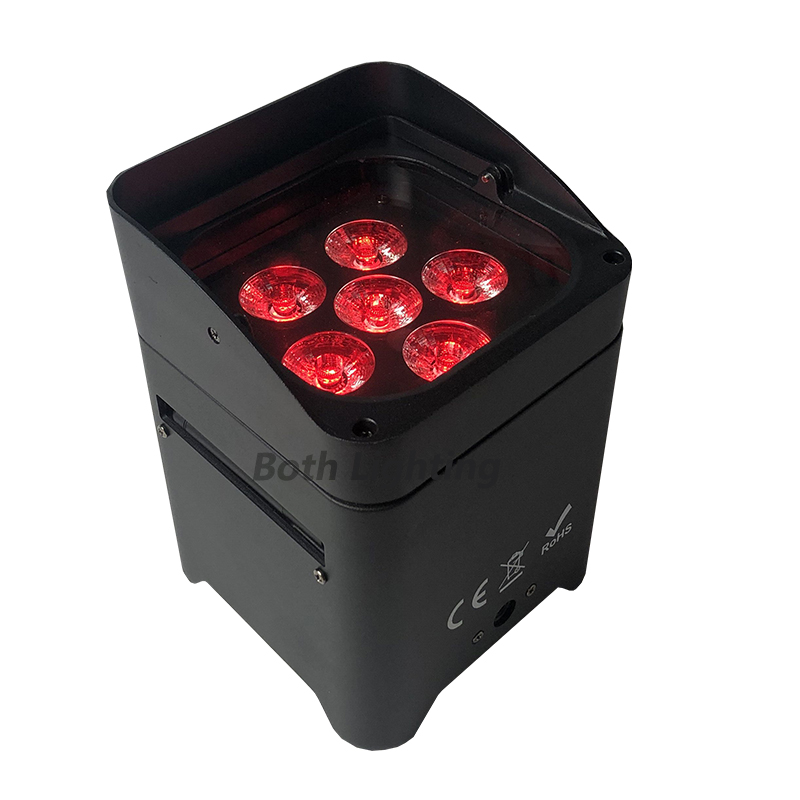 8pcs with 2 bags Wedding Uplight 6x18w RGBWA+UV 6 in 1 led par light wireless battery & Remote Control par light