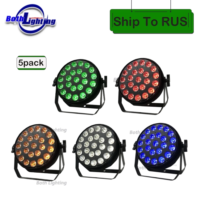 5pcs par can DJ Lights RGBWA UV 24*18w Wedding Birthday Party Club par light