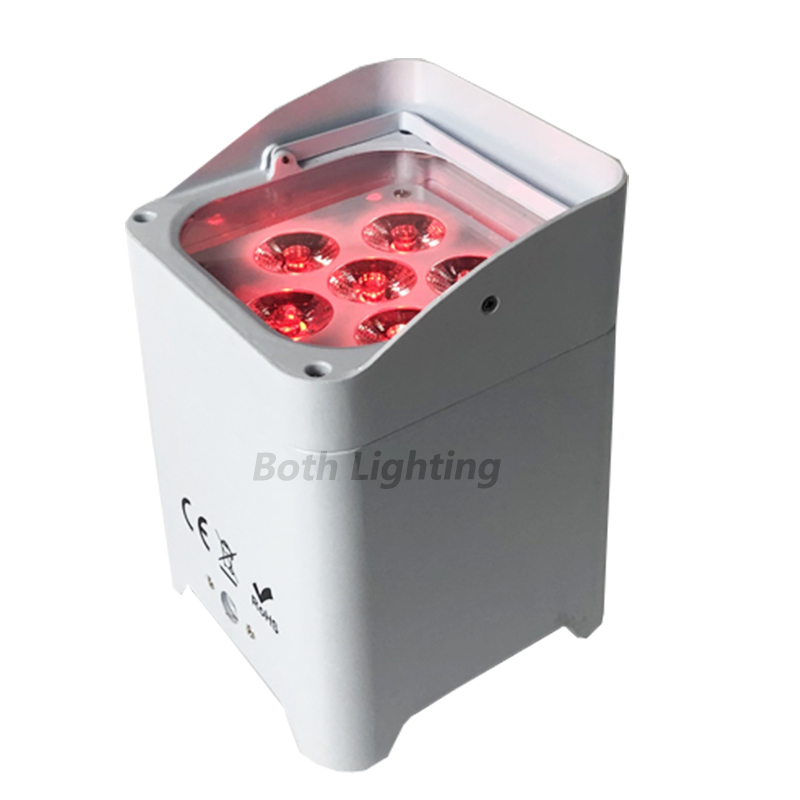 4pcs with Soft bag Samrt DJ S6 uplighting  Battery Wireless DMX Wifi Remote Led Wedding Uplighting 6x18w RGBWAUV 6in1 LED Par DJ Light
