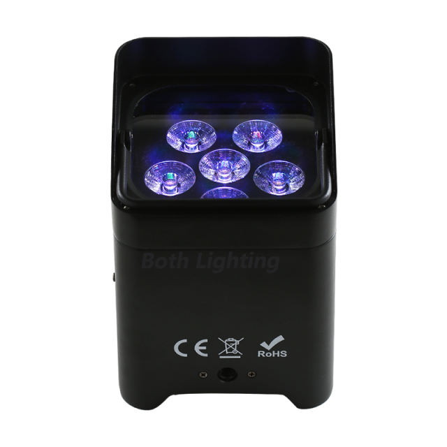 4pcs with Soft bag Samrt DJ S6 uplighting  Battery Wireless DMX Wifi Remote Led Wedding Uplighting 6x18w RGBWAUV 6in1 LED Par DJ Light