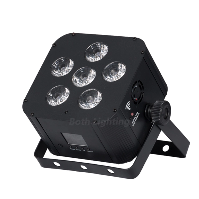  Luces subidas alimentadas por batería recargable Par puede  6x18W RGBWA+UV led uplight 9600 mAh Remote/APP/DMX512 Control Etapa Luces  Uplighting Interior para Boda DJ Iglesia Navidad Danza : Instrumentos  Musicales