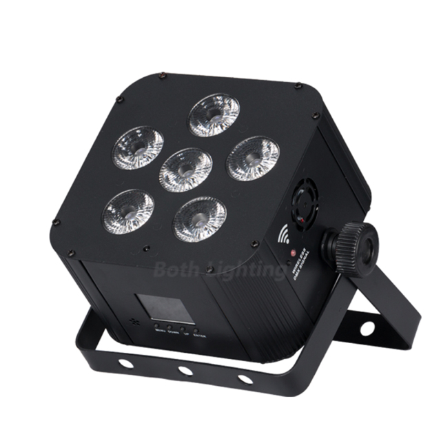 BOTH 10pcs Battery Wireless DMX Wifi Remote Led Wedding Uplight 6x18w RGBWAUV 6in1 LED Par DJ Club Party lights