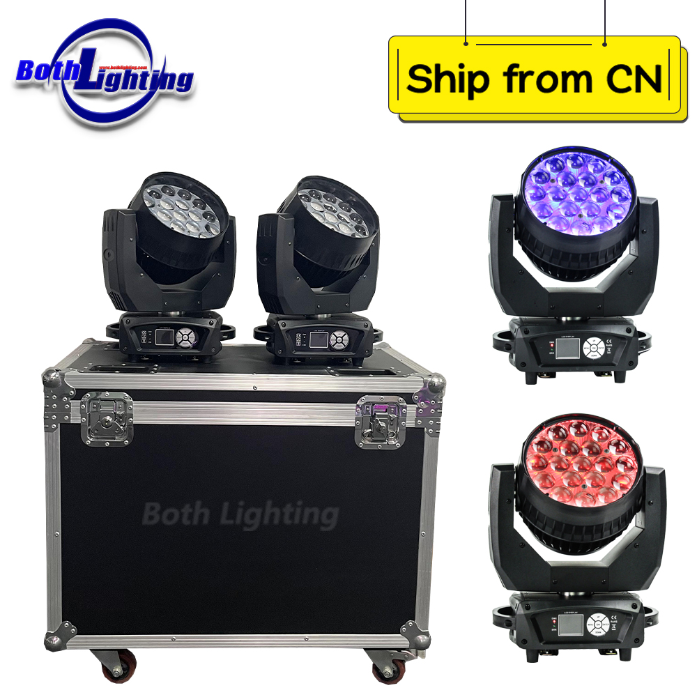 LED ムービングライト RGBW 19×15w 2台セット 2pcs with case 19x15W RGBW Aura Moving Head Light led moving head