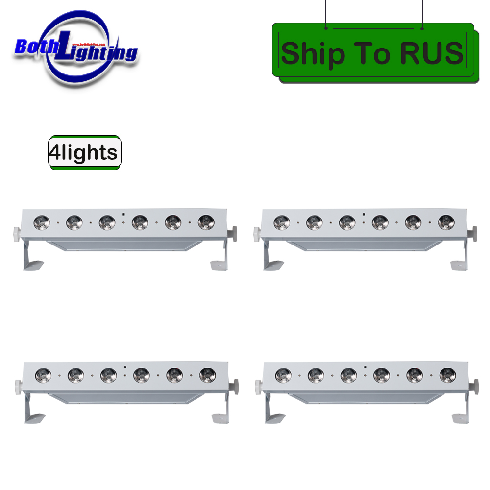 4pcs Carton 6x18w RGBWA UV 6in1 wireless dmx LED wall washer with WIFI Remote control DJ uplighting