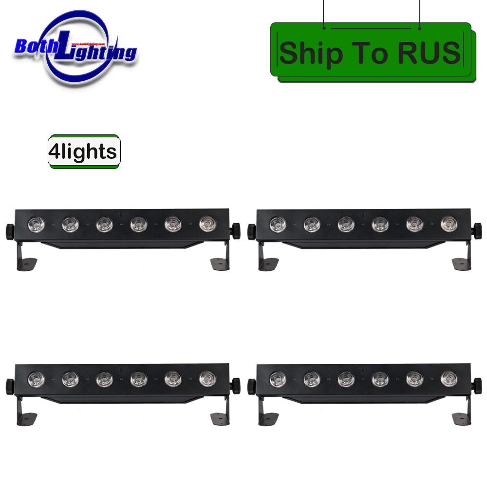 4pcs Carton 6x18w RGBWA UV 6in1 wireless dmx LED wall washer with WIFI Remote control DJ uplighting