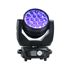 2pcs with case 19x15W RGBW Aura Moving Head Light led moving head wash with zoom