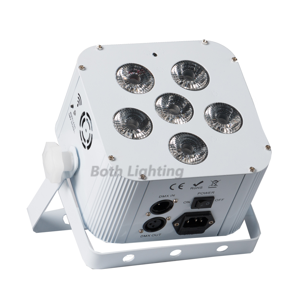 8pcs With Carton Operated Wedding Uplight 6x18w RGBWAUV Led Wireless DMX Wifi Remote Control Dj Par Sound Party Lights