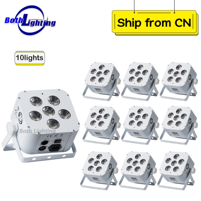 10pcs cube par 6x18w RGBWA+UV 6IN1 WiFi Smart Par Battery Powered DMX Wireless led uplights
