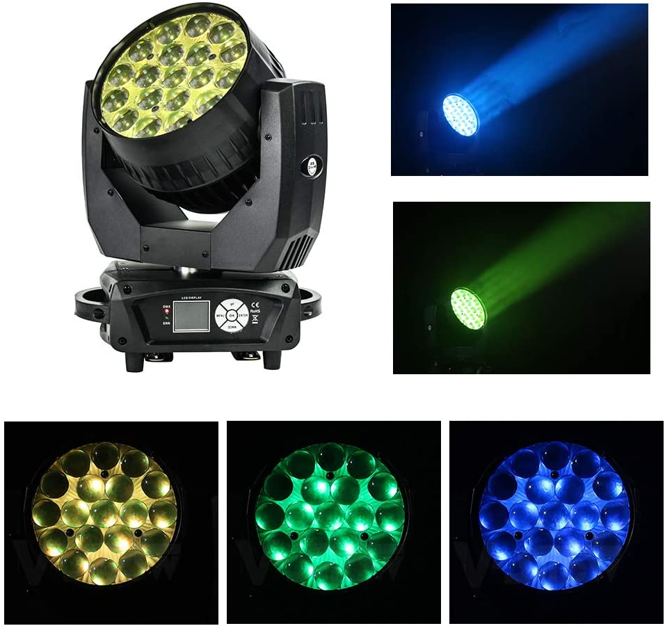 USA warehouse 2pcs with a case Mac Aura 19x15W RGBW 4in1 LED beam Zoom Wash Moving Head Light