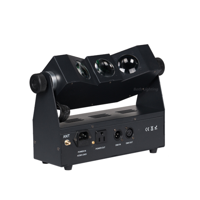 8pcs Wireless DMX Rgba tri beam wash light 3x10w Battery powered LED Uplights Wireless DMX wash light