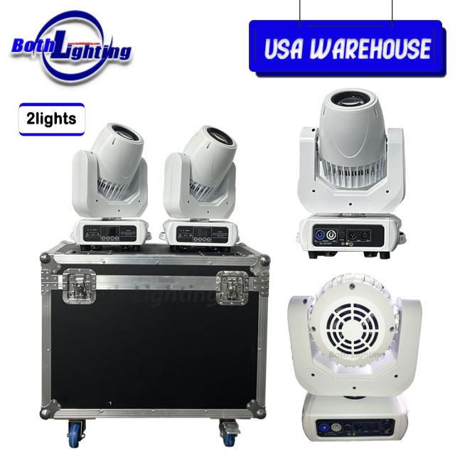 USA Warehouse 2pcs with a case 150w LED Spot Moving Head Light DJ Set DMX Stage Light for Wedding Party