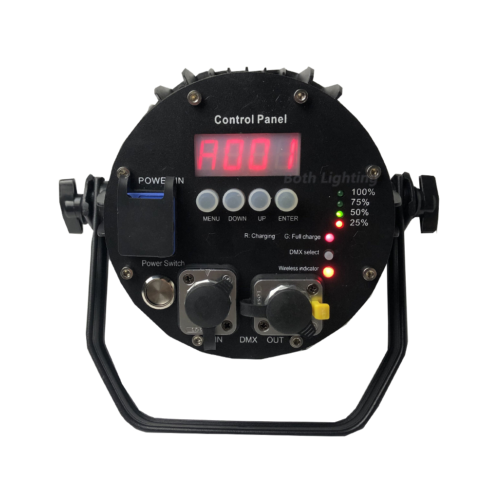 6pcs with case waterproof par Wireless dj disco wedding battery uplight 6x18w rgbwa uv 6in1 uplight led par can light