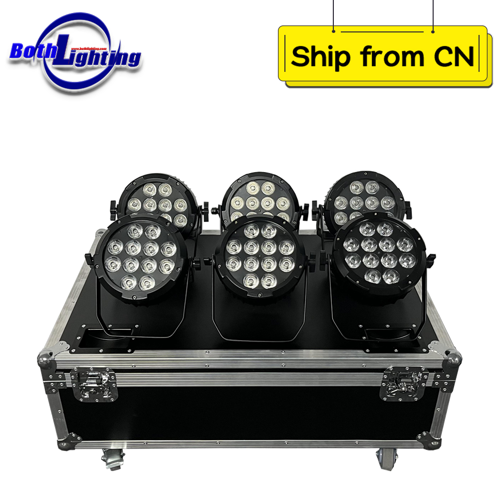 with Lighting Church Control 6pcs Par RGBWA/UV by for Wedding with 12x18w Battery case Remote Stage and uplight DMX Light waterproof Wash IP65 LED