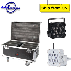 6pcs with case 12x18W Wedding uplight Battery Powered Wireless Par Light Rechargeable Led Stage uplighting