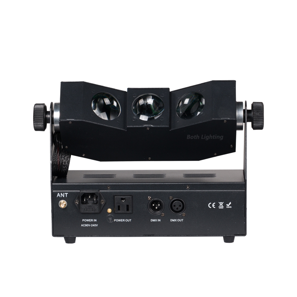8pcs Carton pack Wireless DMX Rgba tri beam wash light 3x10w Battery powered LED Uplights Wireless DMX wash light