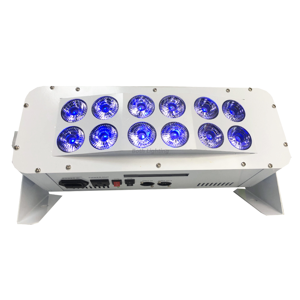 8pcs Wedding Uplight 12x18w RGBWA+UV 6 in 1 led par light wireless battery & Remote Control LED wash light